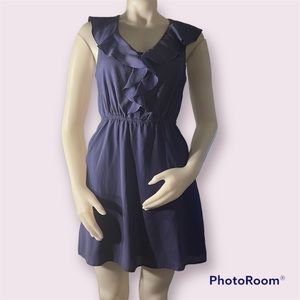 BCBGeneration Purple Ruffle Dress w/Pockets XS